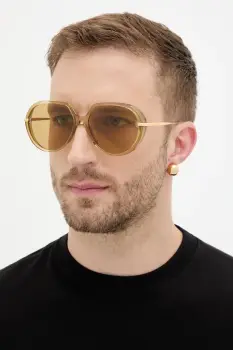 Bottega Veneta ochelari de soare culoarea auriu, BV1436S imagine