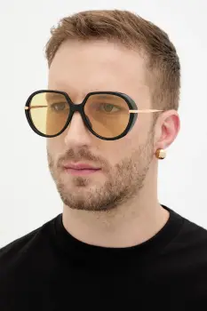 Bottega Veneta ochelari de soare culoarea negru, BV1436S imagine