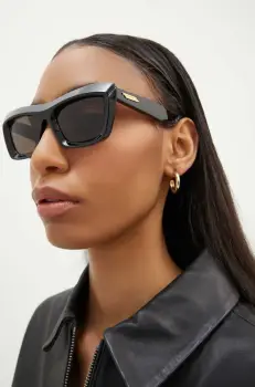 Bottega Veneta ochelari de soare femei, culoarea negru, BV1283S imagine