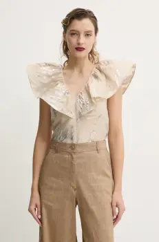 Bruuns Bazaar bluza femei, culoarea bej, modelator, BBW4450 imagine