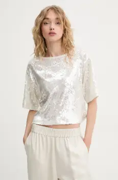 Bruuns Bazaar bluza femei, culoarea gri, cu imprimeu, BBW4402 imagine