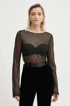 Bruuns Bazaar bluza femei, culoarea negru, cu imprimeu, BBW4254 imagine