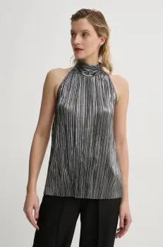 Bruuns Bazaar bluza Groundberry Duro top femei, culoarea argintiu, neted, BBW3706 imagine