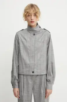 Bruuns Bazaar geaca femei, culoarea gri, de tranzitie, BBW4224 imagine