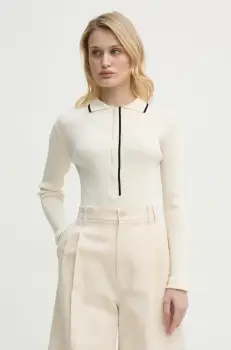 Bruuns Bazaar pulover femei, culoarea bej, light, BBW3653 imagine