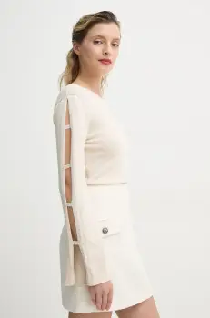 Bruuns Bazaar pulover femei, culoarea bej, light, BBW4331 imagine