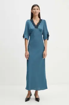 Bruuns Bazaar rochie AcaciaBBDia dress culoarea albastru marin, maxi, drept, BBW4036 imagine