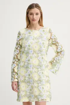 Bruuns Bazaar rochie culoarea alb, mini, dreapta, BBW4371 imagine