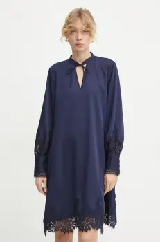 Bruuns Bazaar rochie culoarea albastru marin, mini, drept, BBW4269 imagine