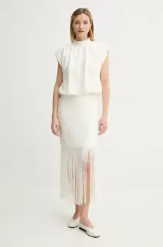 Bruuns Bazaar rochie culoarea bej, midi, mulata, BBW4432 imagine