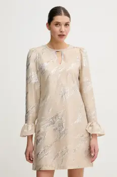 Bruuns Bazaar rochie culoarea bej, mini, drept imagine