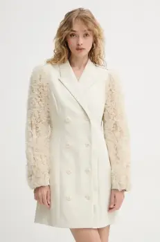 Bruuns Bazaar rochie culoarea bej, mini, drept, BBW4443 imagine