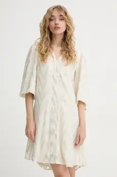 Bruuns Bazaar rochie culoarea bej, mini, drept, BBW4579 imagine