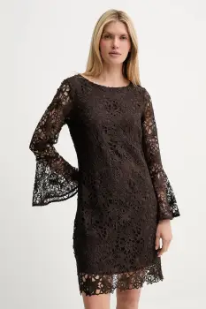 Bruuns Bazaar rochie culoarea maro, mini, drept, BBW4517 imagine