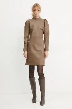 Bruuns Bazaar rochie culoarea maro, mini, mulata, BBW4319 imagine