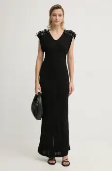 Bruuns Bazaar rochie culoarea negru, maxi, evazati, BBW4213 imagine
