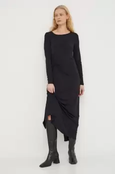 Bruuns Bazaar rochie culoarea negru, maxi, mulata imagine