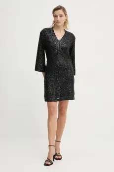 Bruuns Bazaar rochie culoarea negru, mini, drept, BBW4192 imagine