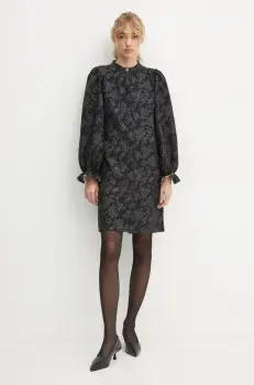 Bruuns Bazaar rochie culoarea negru, mini, drept, BBW4238 imagine