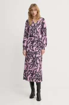 Bruuns Bazaar rochie culoarea roz, midi, evazati, BBW4260 imagine