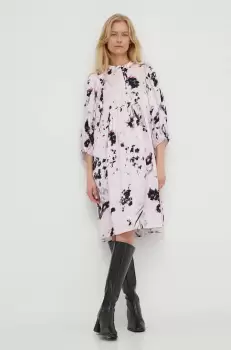 Bruuns Bazaar rochie culoarea roz, mini, oversize imagine