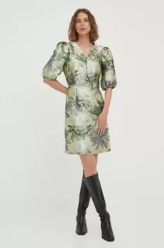 Bruuns Bazaar rochie culoarea verde, mini, drept imagine