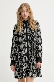 Bruuns Bazaar rochie din bumbac culoarea negru, mini, evazati, BBW4378 imagine