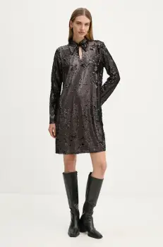 Bruuns Bazaar rochie MoeaBBUriela dress culoarea negru, mini, drept, BBW4191 imagine