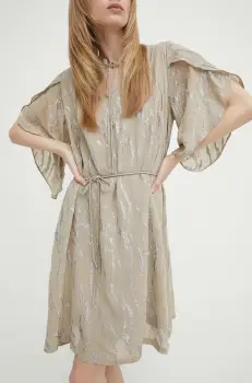 Bruuns Bazaar rochie OdiaBBParez dress culoarea bej, mini, drept, BBW3953 imagine