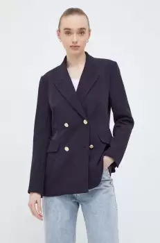 Bruuns Bazaar sacou culoarea albastru marin, un singur rand de nasturi imagine