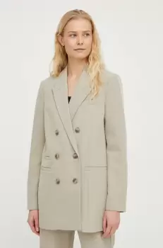 Bruuns Bazaar sacou culoarea bej, cu doua randuri de nasturi, neted imagine