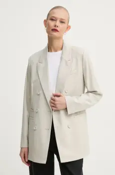 Bruuns Bazaar sacou din lana culoarea bej, cu doua randuri de nasturi, BBW4204 imagine