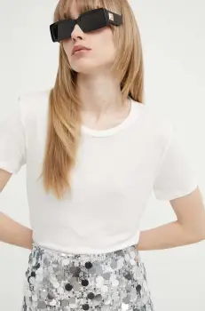 Bruuns Bazaar tricou KatkaBB ss T-shirt femei, culoarea alb, BBW1072N imagine