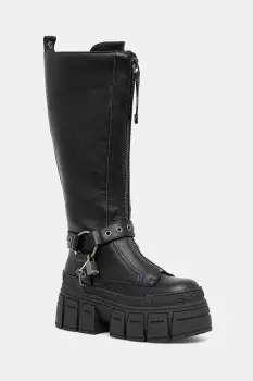 Buffalo cizme Gospher Biker Hi culoarea negru, cu platforma, 1270131-BLK imagine