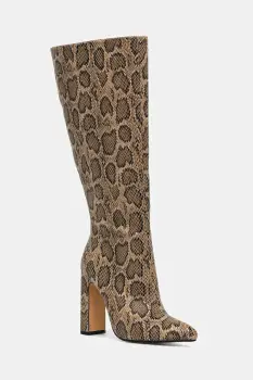 Buffalo cizme July Boot Hi culoarea bej, cu toc drept, 1292056-SNA imagine