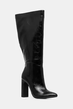 Buffalo cizme July Boot Hi culoarea negru, cu toc drept, 1292055-BLK imagine