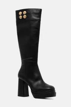 Buffalo cizme May Boot Btn culoarea negru, cu toc drept, 1220074-BLK imagine