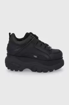 Buffalo Ghete de piele culoarea negru, cu platforma imagine