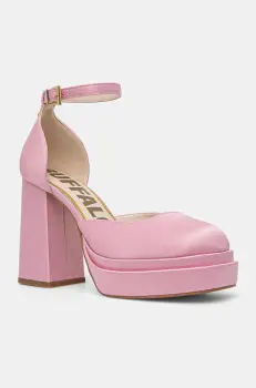 Buffalo pantofi cu toc May Dorsay culoarea roz, 1290200-ROS imagine