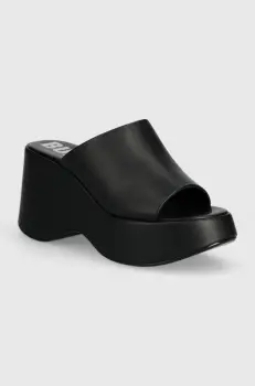 Buffalo papuci Joy Mule femei, culoarea negru, toc pana, 1602203.BLK imagine