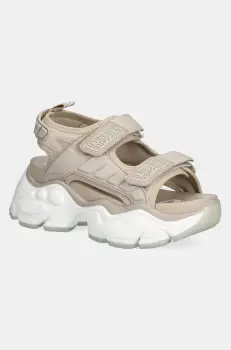 Buffalo sandale Binary Track femei, culoarea bej, cu platforma, 1602297-BEI imagine