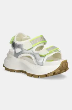 Buffalo sandale Manhatten Snd culoarea bej, cu platforma, 1602296-WHT imagine