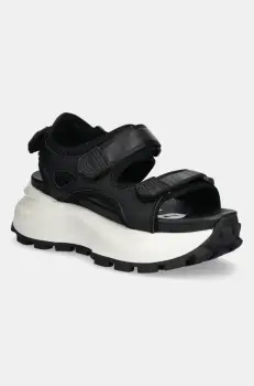 Buffalo sandale Manhatten Snd culoarea negru, cu platforma, 1602295-BLK imagine