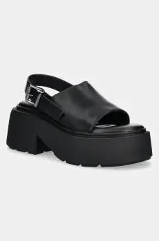 Buffalo sandale Vicious Mule Sandal femei, culoarea negru, cu platforma, 1602265-BLK imagine