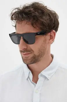 Burberry ochelari de soare barbati, culoarea negru, 0BE4431U imagine