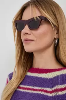 Burberry ochelari de soare femei, culoarea violet imagine