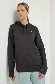 Burton bluza femei, culoarea gri, cu gluga, cu imprimeu imagine