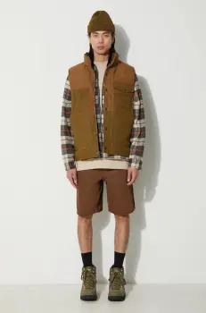 Butter Goods pantaloni scurti din denim Web Denim Shorts barbati, culoarea maro, BGQ3234801 imagine