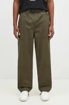 Butter Goods pantaloni TRS Pant barbati, culoarea verde, drept, BG243722 imagine