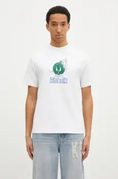 Butter Goods tricou din bumbac Bomb Tee barbati, culoarea alb, cu imprimeu, BG243100 imagine